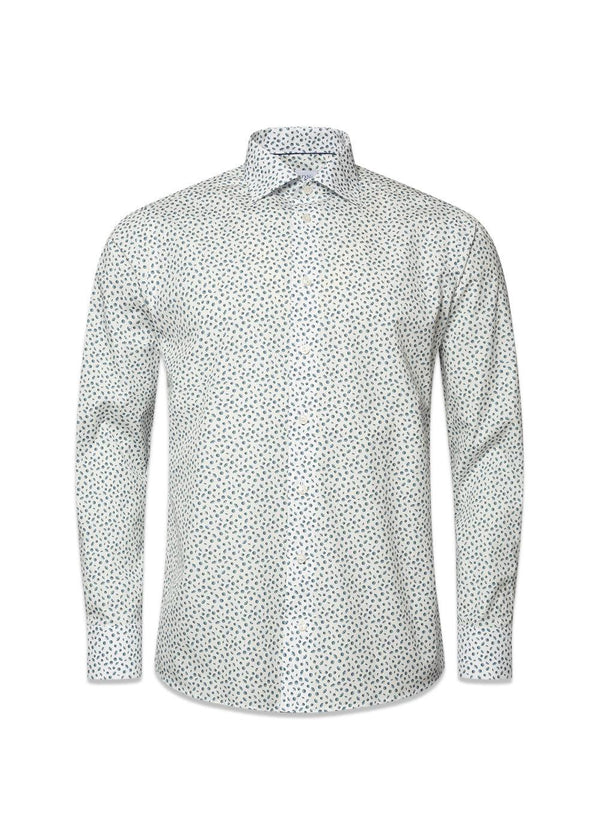Etons Umbrella Print Poplin Slim Shirt - Light Blue. Køb shirts her.