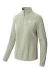 The North Faces W 100 Glacier 1/4 zip - Tea Green. Køb fleece her.