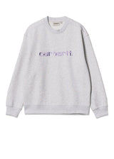 Carhartt WIP's W' Carhartt Sweat - Ash Heather / Soft Lavender. Køb sweatshirts her.