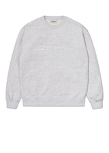 Carhartt WIP's W' Carhartt Sweat - Ash Heather / White. Køb sweatshirts her.