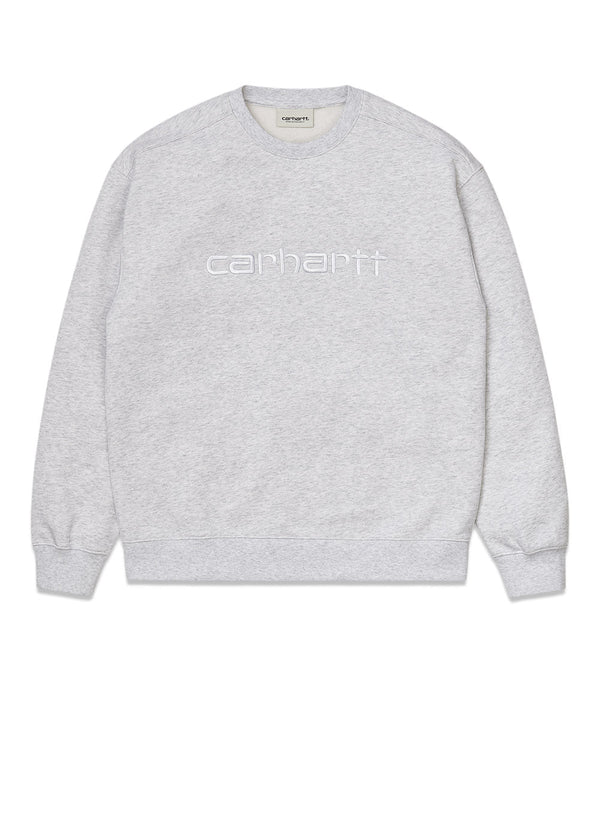 Carhartt WIP's W' Carhartt Sweat - Ash Heather / White. Køb sweatshirts her.