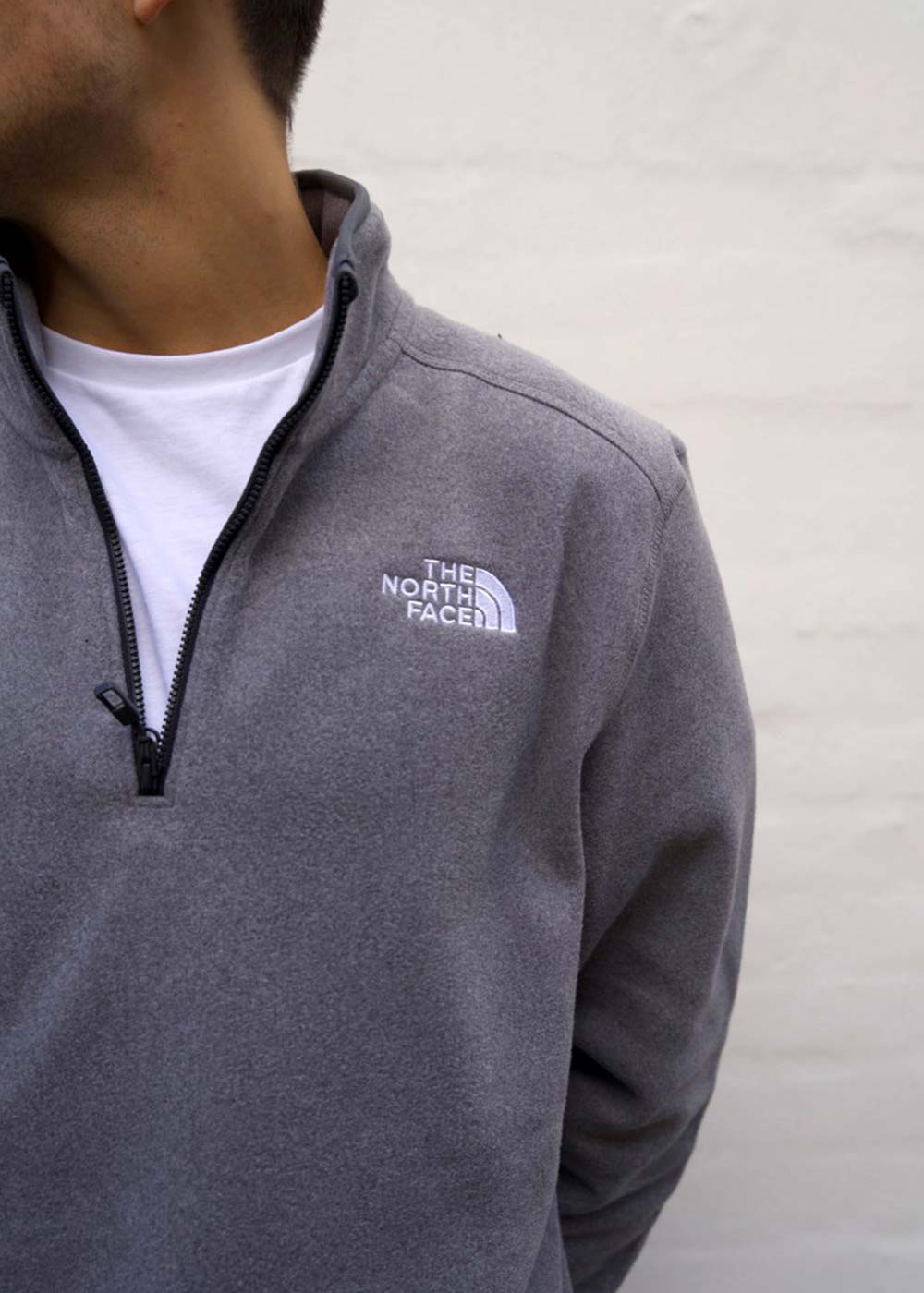 100 GLAC 1/4 ZIP TNDMEDIUMGRYHT - Tnfmediumgryht-Sweatshirts-The North Face-Butler Loftet