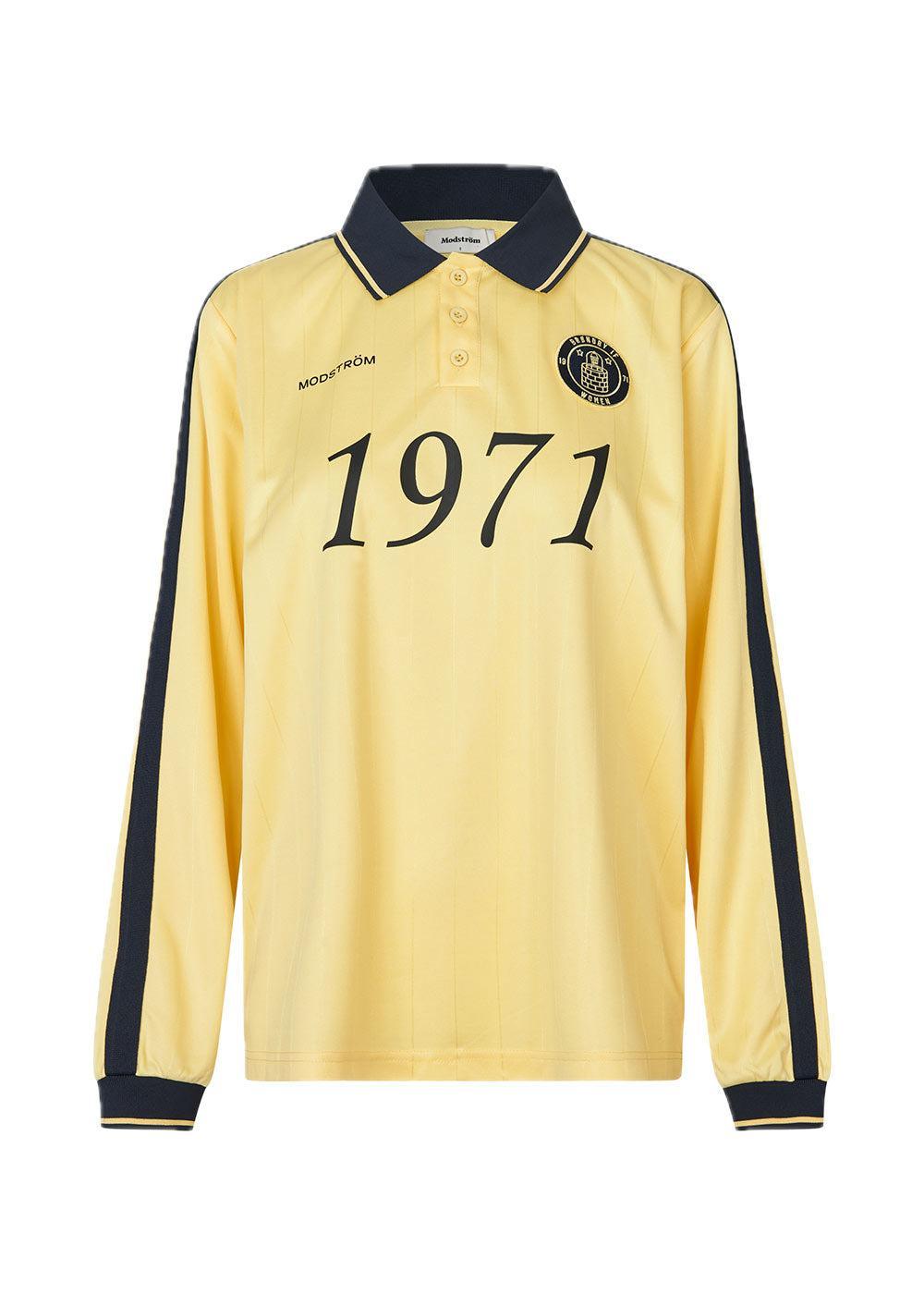 1971 polo - Yellow/Navy-T-shirts-Modström-Butler Loftet