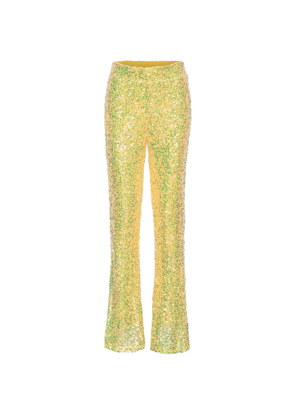 Aya Sequin Trousers - Light Yellow