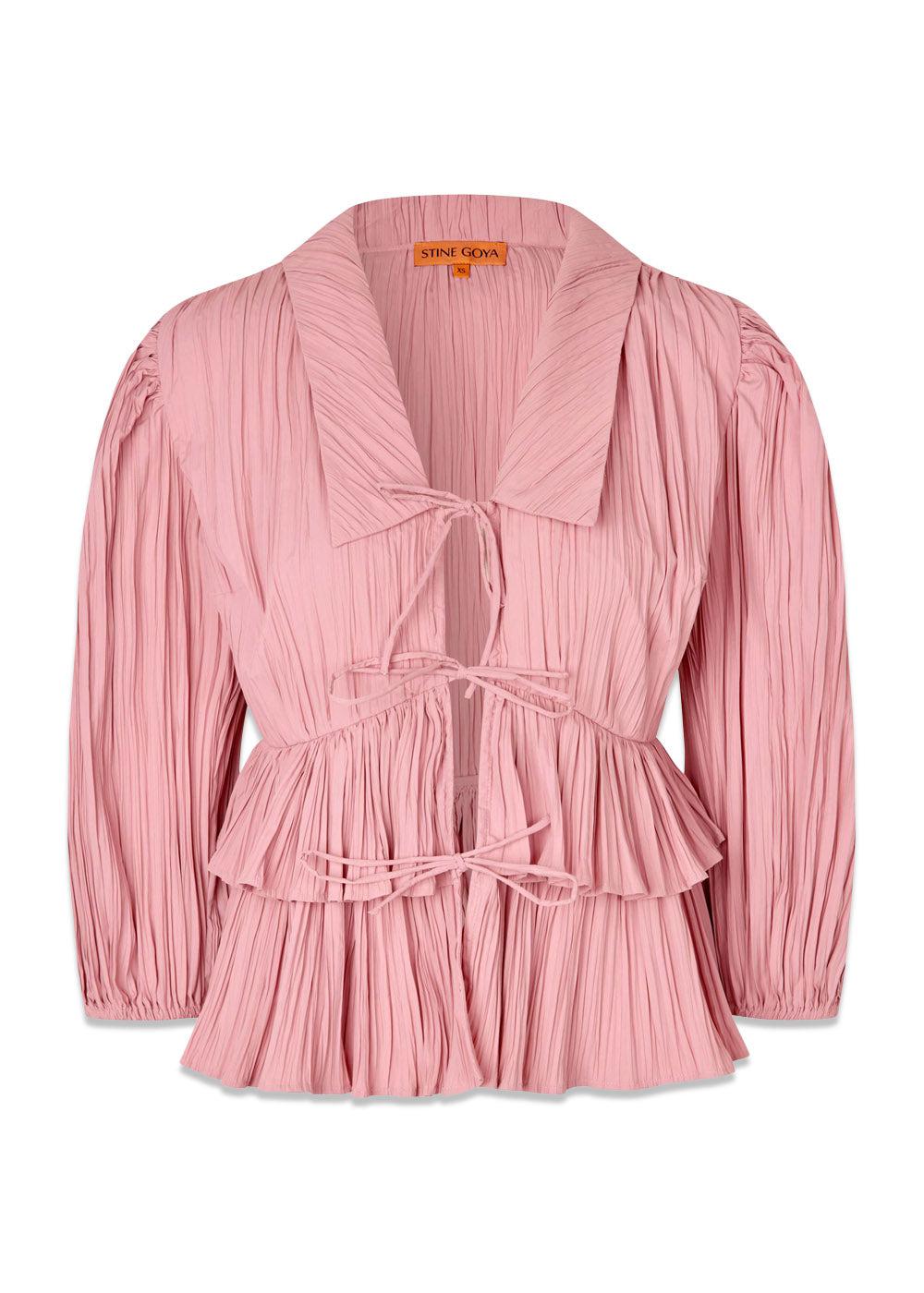 2342 Pleated Poly - Pink Nectar