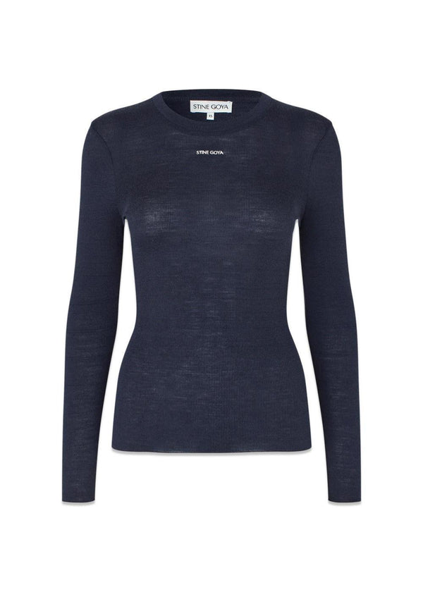 2510 Lux Rib - Midnight Navy-Knitwear-Stine Goya-Butler Loftet