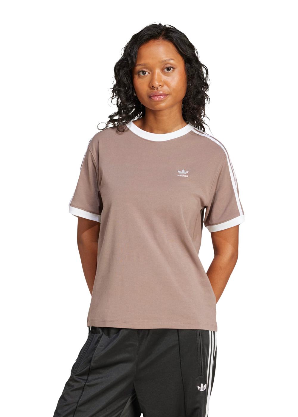 3 STRIPE TEE - Trace Brown-T-shirts-Adidas Originals-Butler Loftet