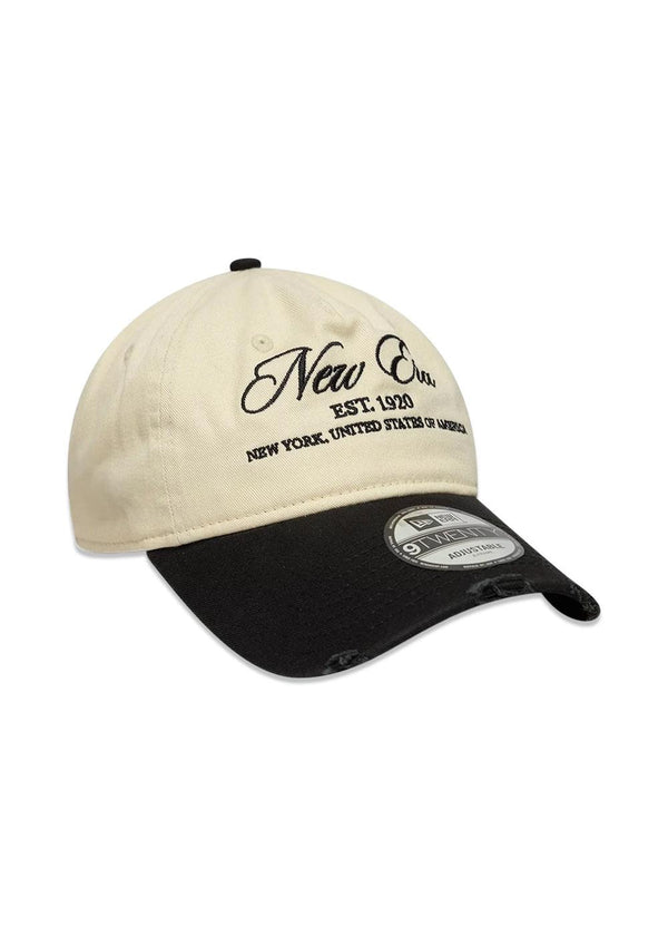 9Twenty Wash Distress New Era - Beige/Black-Headwear-New Era-Butler Loftet