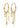 ARLET earrings gold-plated - Gold Plated-Jewellery-Pilgrim-Butler Loftet