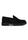 Aaron Penny Loafer - Black Suede-Shoes-Garment Project-Butler Loftet
