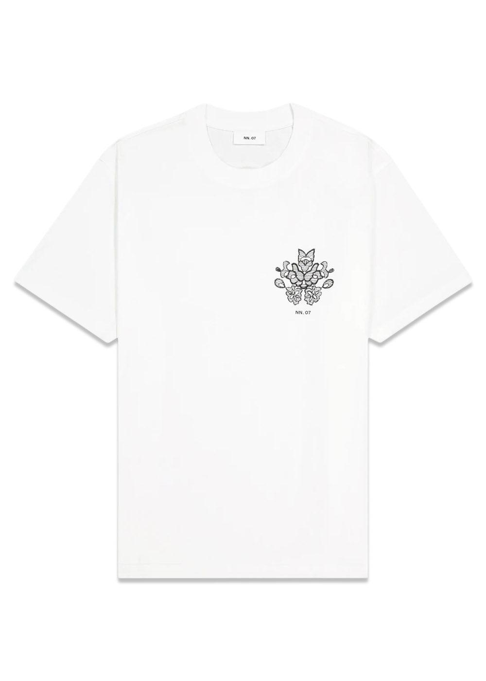 Adam Print Tee 3209 - White-T-shirts-Nn. 07-Butler Loftet