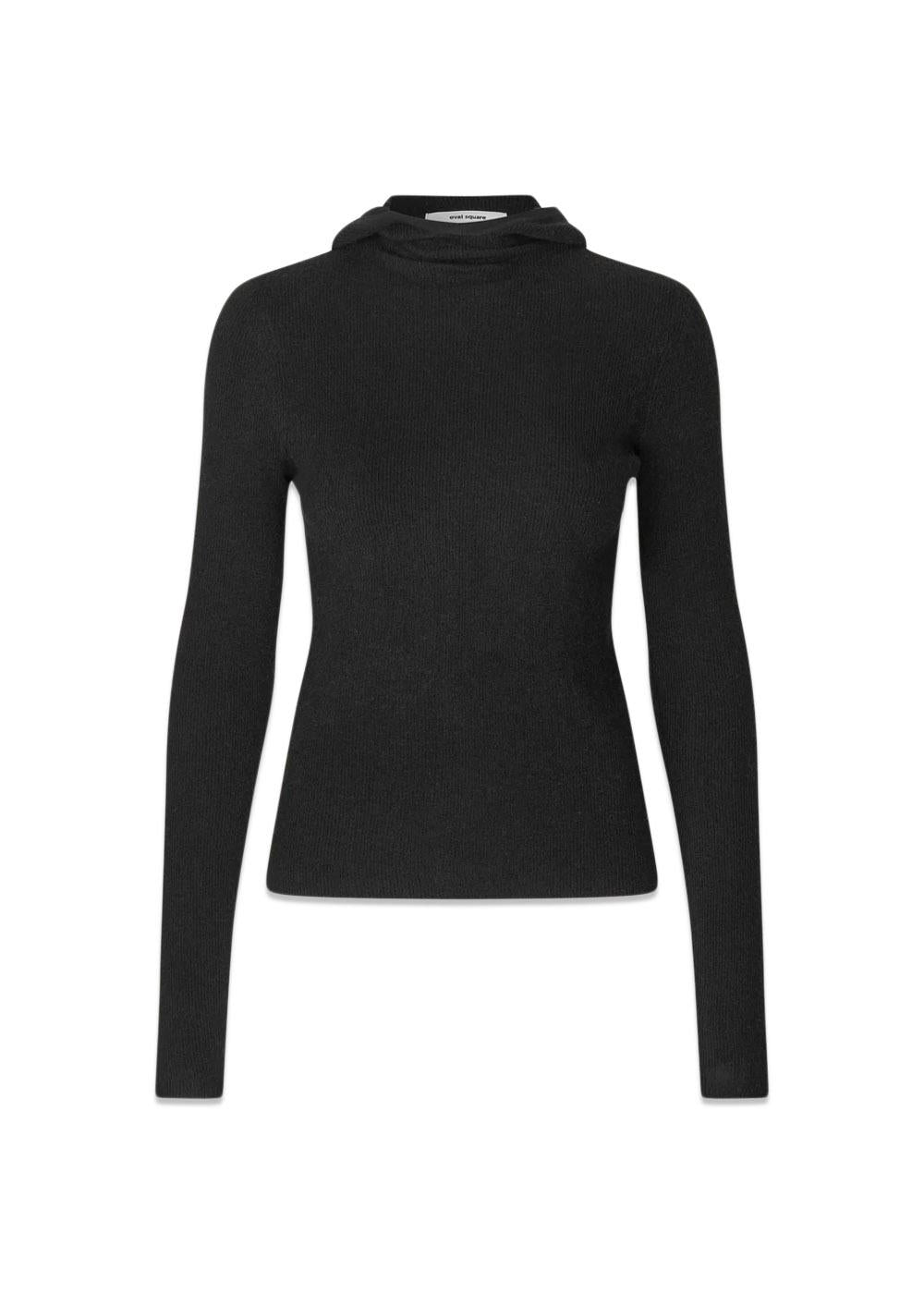 Alanis Hood Knit - Black-Knitwear-Oval Square-Butler Loftet