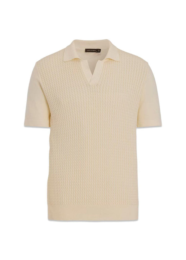 Alf Poloshirt S-S - Pompona Yellow-Knitwear-Oscar Jacobson-Butler Loftet