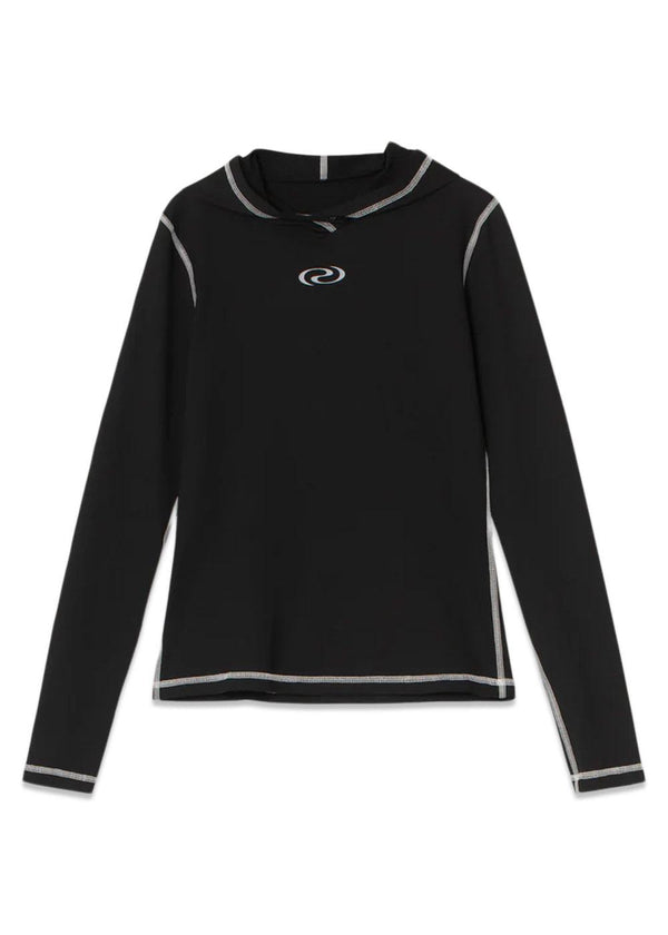 AliRS Hoodie Blouse - Black-Blouses-RÉSUMÉ-Butler Loftet