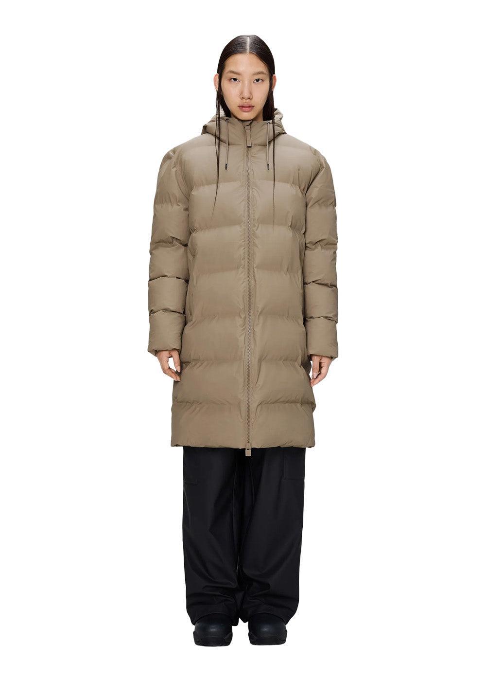 Alta Longer Puffer Jacket W3T4 - Beige-Outerwear-Rains-Butler Loftet