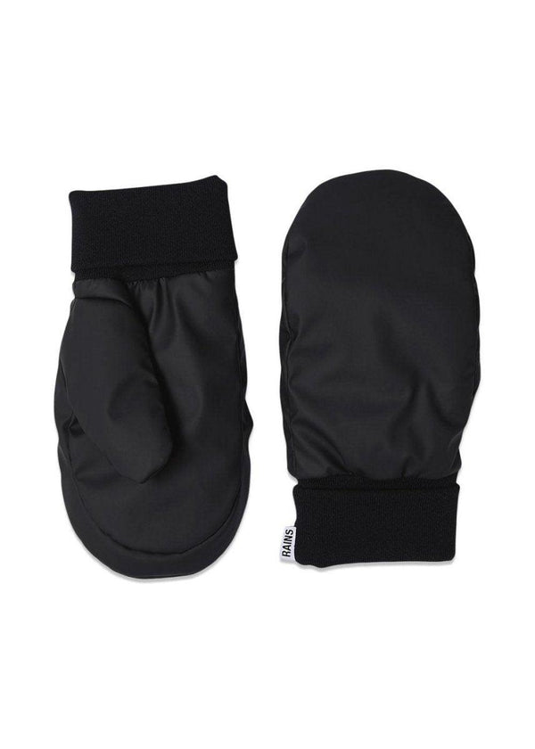 Rains' Alta Puffer Mittens W2T3 - Black. Køb handsker her.