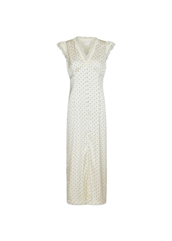 Aniella Dot Dress - Creme-Dress-Neo Noir-Butler Loftet