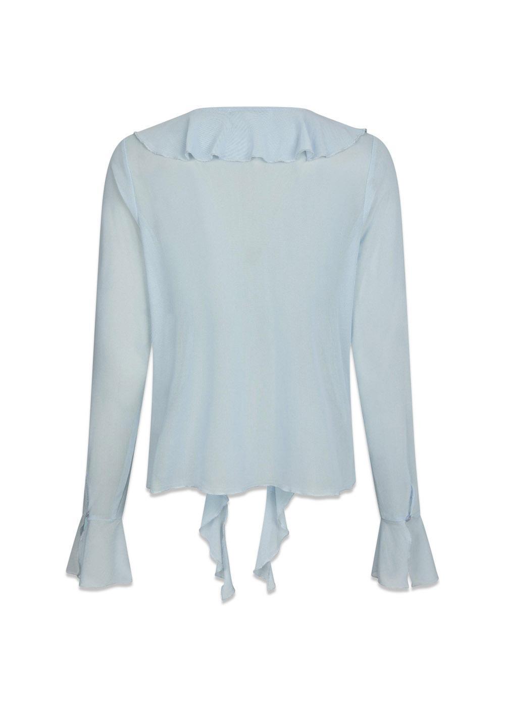 Anika Mesh Blouse - Light Blue-Blouses-Neo Noir-Butler Loftet