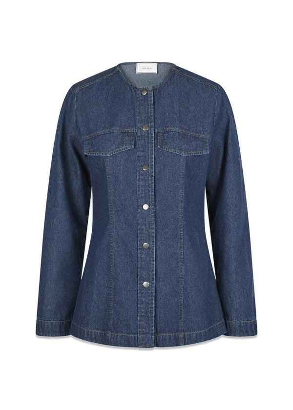 Annie Denim Blouse - Dark Blue