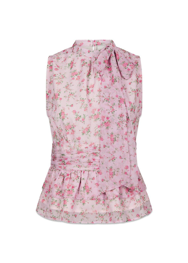 Ansol Meadow Printed Top - Light Pink-Top-Neo Noir-Butler Loftet