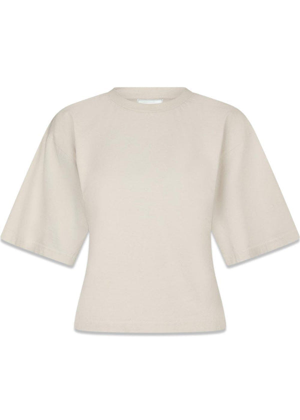 Asha Boxy Tee - Ivory-T-shirts-Neo Noir-Butler Loftet