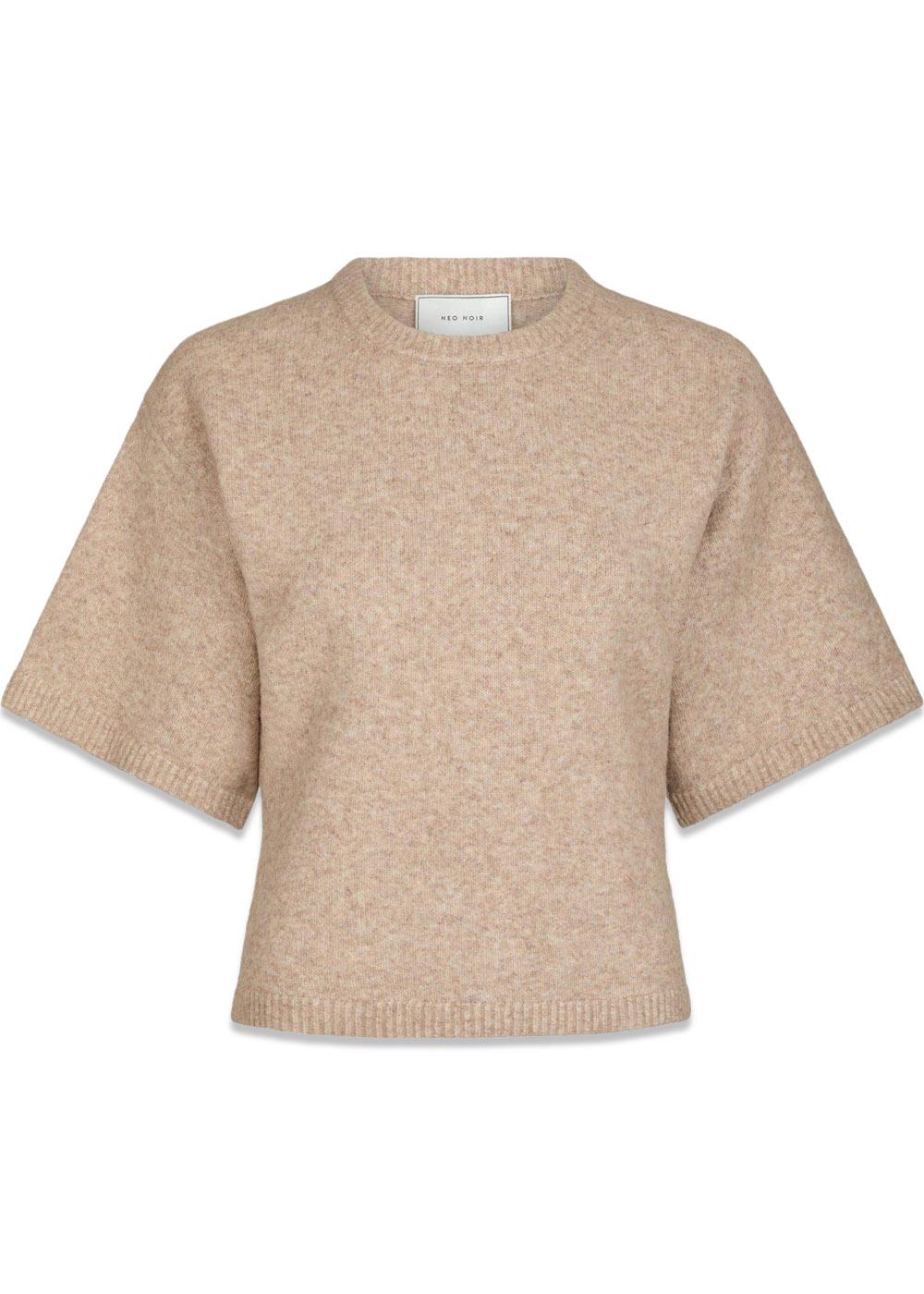 Asha Knit Tee - Sand Melange-Knitwear-Neo Noir-Butler Loftet