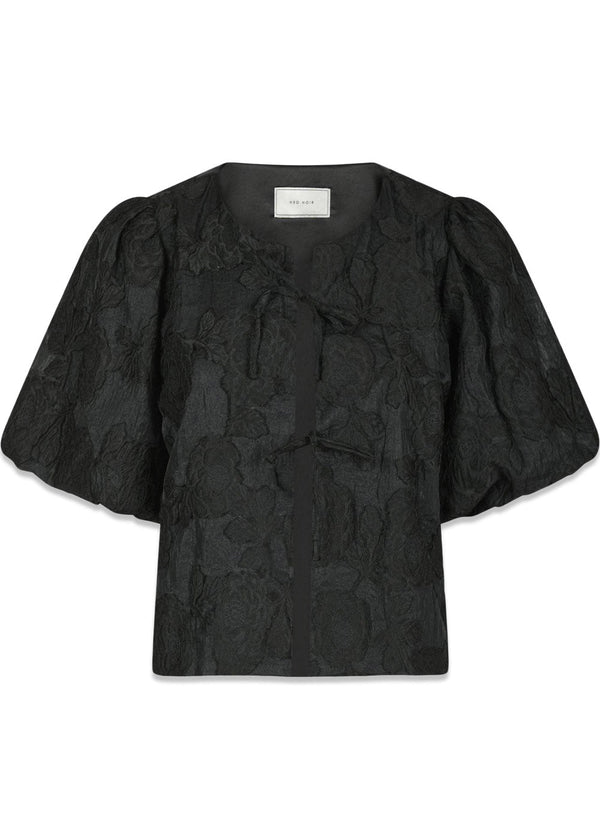 Aska Jacquard Blouse - Black