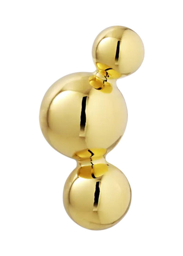 Atomic Three ball stud - Gold-Jewellery-Jane Kønig-Butler Loftet