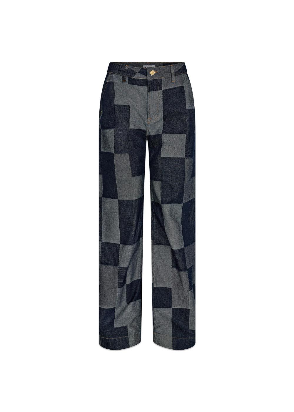 Ivy Copenhagens IVY-Augusta Patchwork Pant - Denim Blue. Køb jeans her.