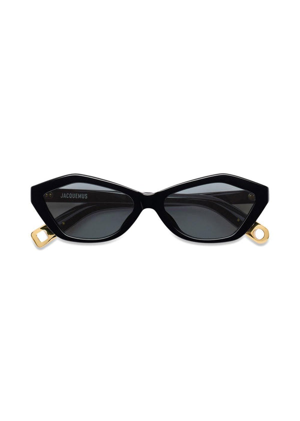 BAMBINO BLACK/YELLOW GOLD/GREY - Black-Sunglasses-Jacquemus-Butler Loftet
