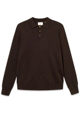 BASE MERINO POLO KNIT - Cold Brown