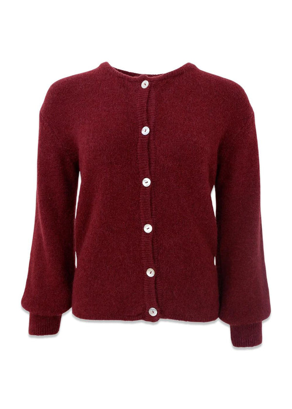 BCBELLA knit cardigan - Plum-Knitwear-Black Colour-Butler Loftet