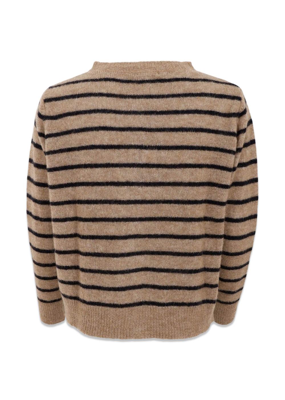 BCDELL striped knit cardigan - Taupe