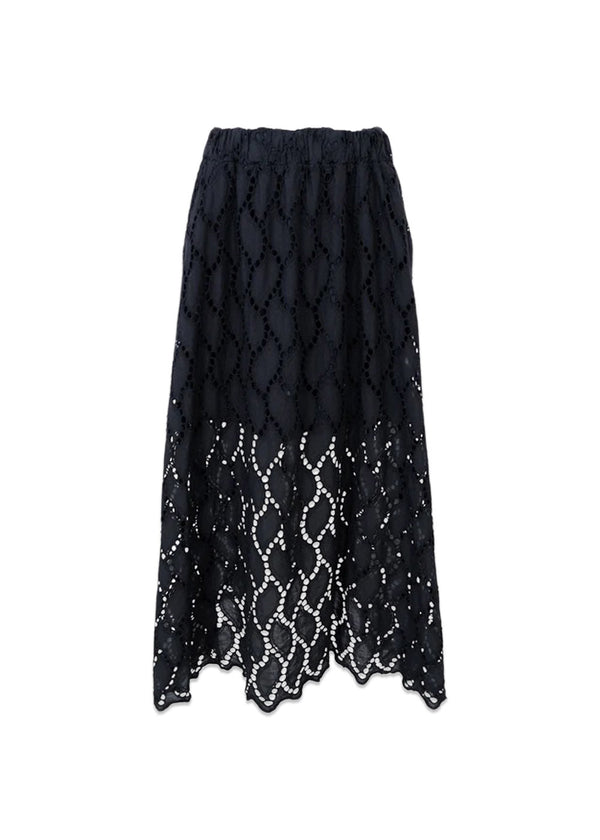 BCFREYA cut out lace skirt - Black