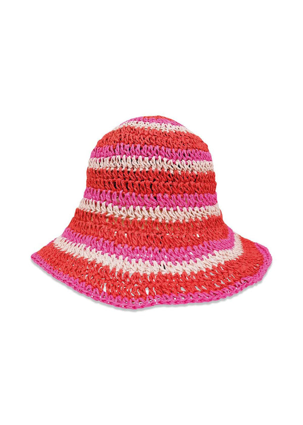 BCKIRA straw hat - Red/Pink