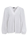 BCLUISA raglan blouse - White-Blouses-Black Colour-Butler Loftet