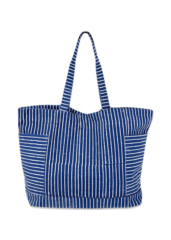 Black Colours BCOCEAN vintage-look striped beachbag - Ocean Stripe. Køb tote bags her.