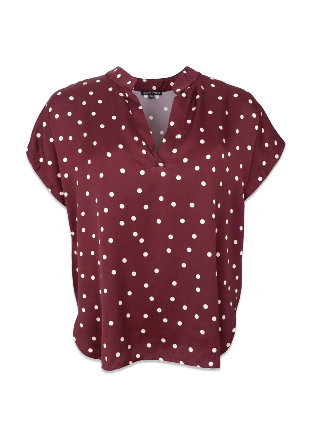 BCVALERY ss blouse - Plum-Blouses-Black Colour-Butler Loftet
