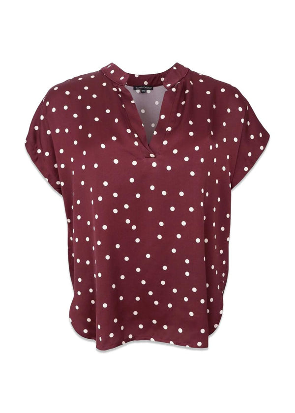 BCVALERY ss blouse - Plum-Blouses-Black Colour-Butler Loftet