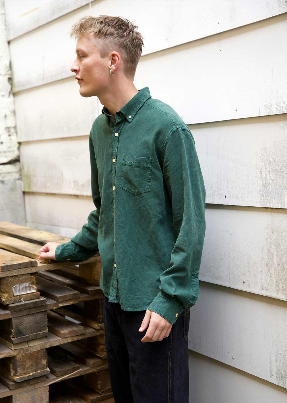 BEAM RIPSTOP SHIRT - Dark Green-Shirts-Forét-Butler Loftet
