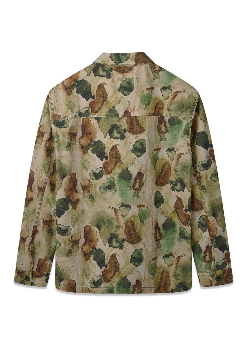 BERRY RIPSTOP OVERSHIRT - Green Print-Shirts-Forét-Butler Loftet