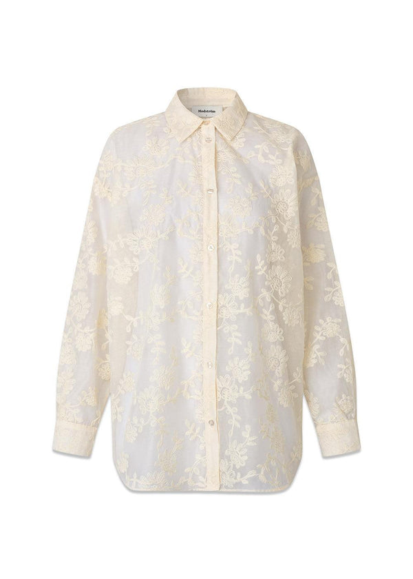 Babaramd long shirt - Vanilla Cream-Shirts-Modström-Butler Loftet