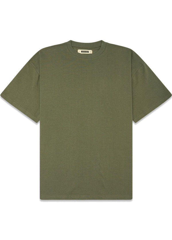 Woodbirds WBBaine Base Tee - Army Green. Køb t-shirts her.