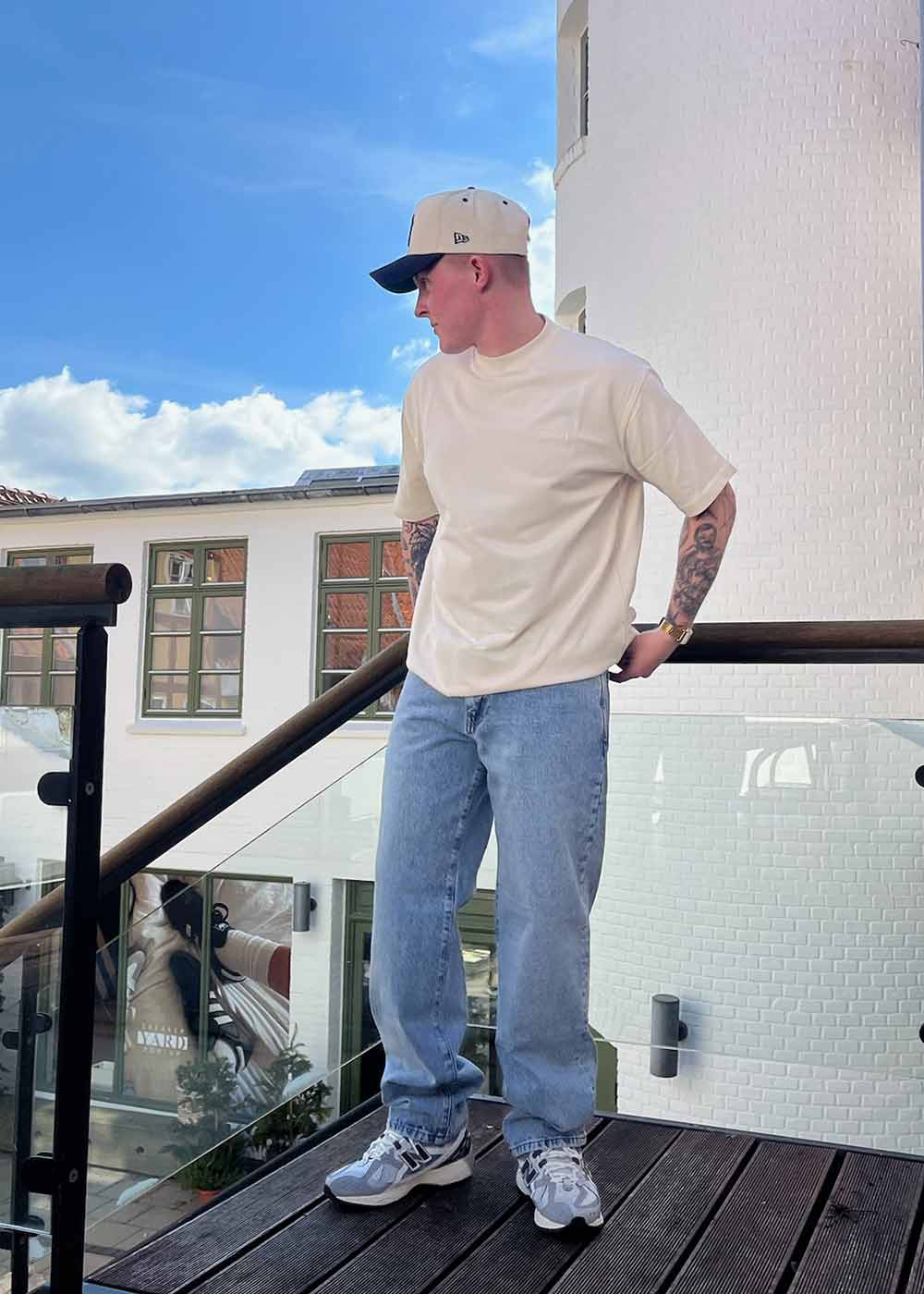 Baine Base tee - Off White-T-shirts-Woodbird-Butler Loftet