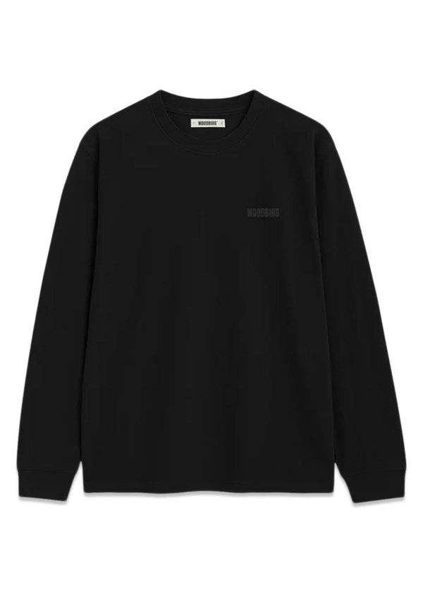 Baine LS Tee - Black-T-shirts-Woodbird-Butler Loftet