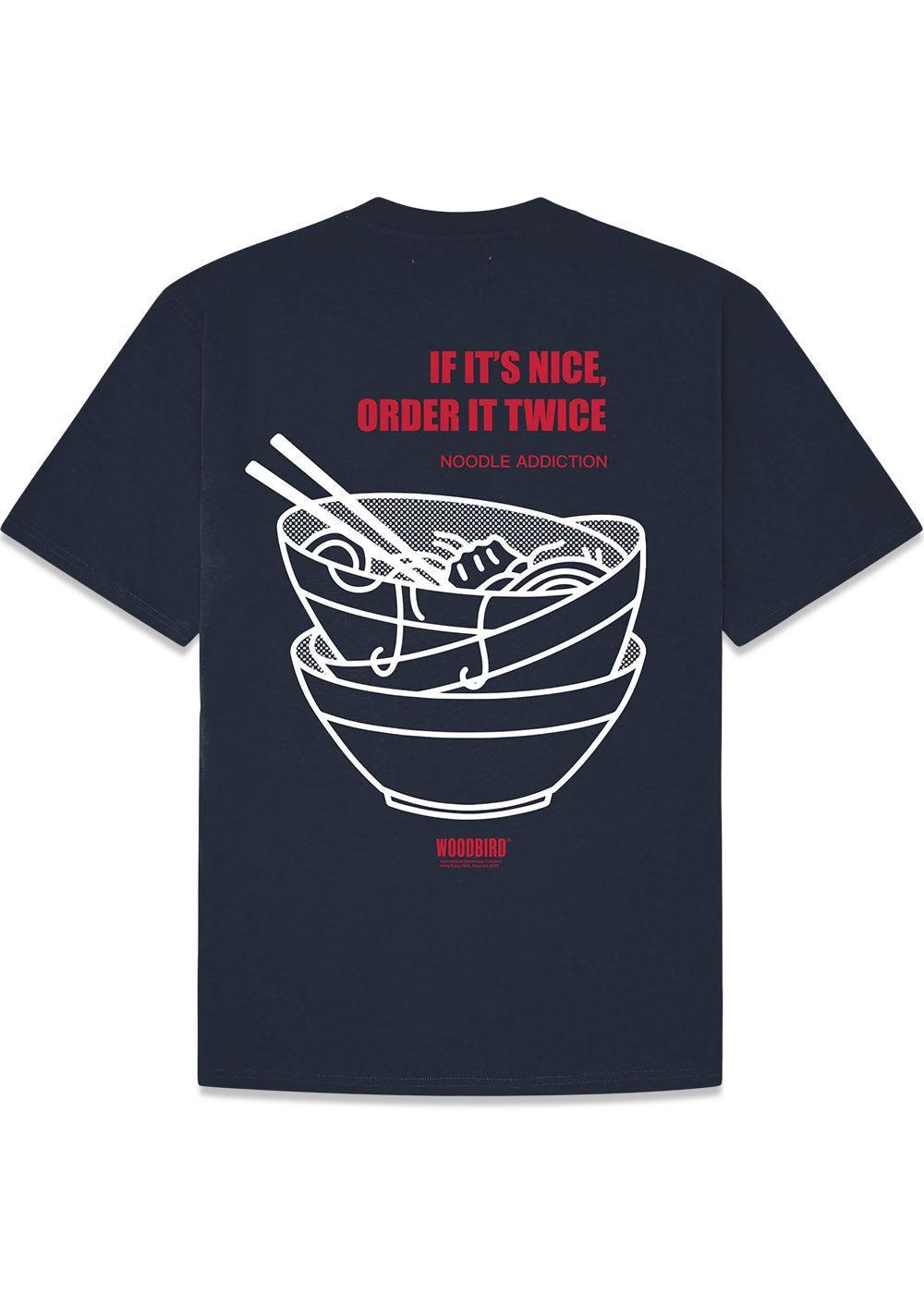 Baine Noodle Tee - Navy-T-shirts-Woodbird-Butler Loftet