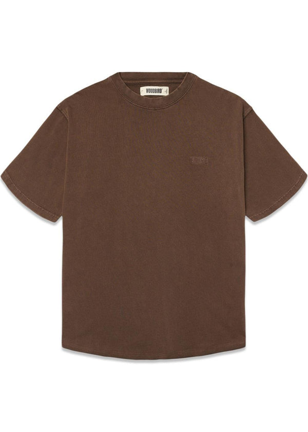 Baine Warp Acid Tee - Washed Brown-T-shirts-Woodbird-Butler Loftet