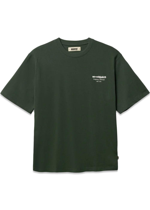 Baine Wok Tee - Pine Green-T-shirts-Woodbird-Butler Loftet