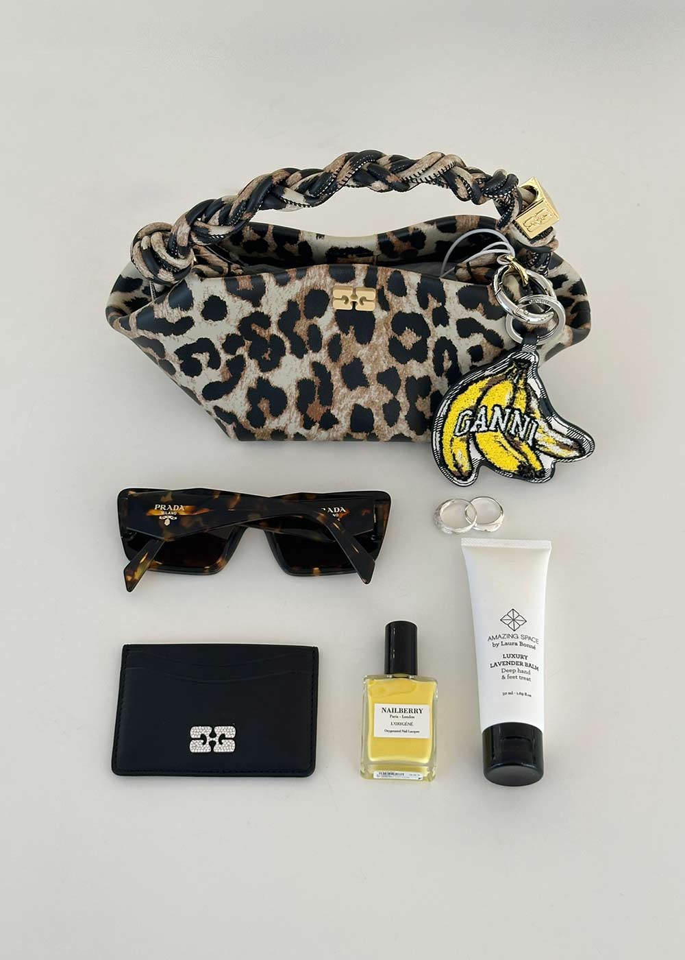 Banana Keyring Velvet - Black-Accessories-Ganni-Butler Loftet