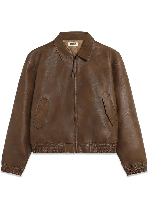 Bao Bomber Jacket - Dark Brown-Outerwear-Woodbird-Butler Loftet